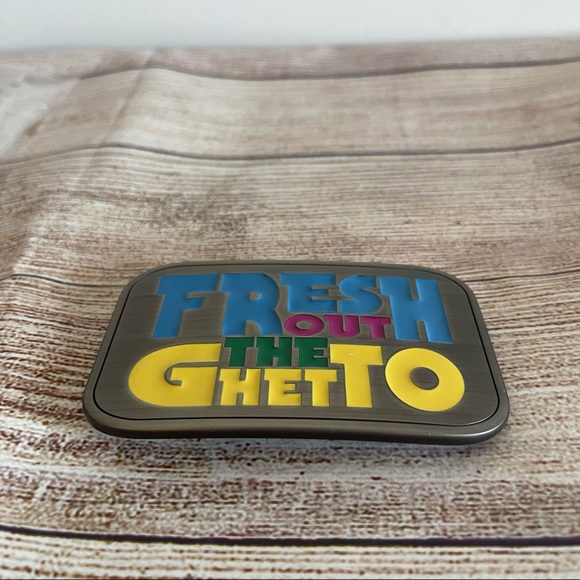 FRESH OUT THE GHETTO Metal Belt Buckle New - Picture 5 of 8